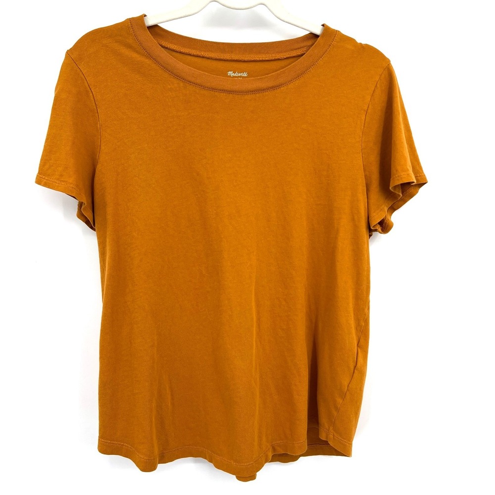 Madewell 100% cotton mustard brown oversized minimalist comfy t-shirt top M